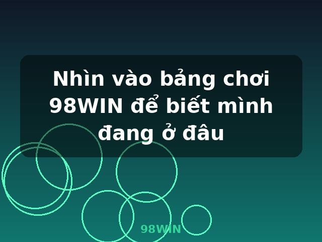 Nhìn vào bảng chơi 98WIN để biết mình đang ở đâu - 98WIN