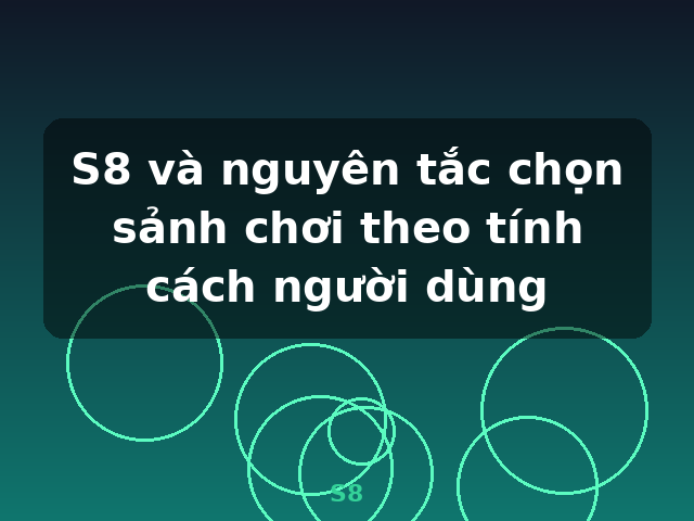 S8 và nguyên tắc chọn sảnh chơi theo tính cách người dùng - S8